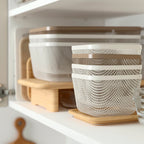 KEA 365+ Food container with lid, rectangular stainless steel/bamboo, 1.0 l