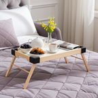 Bed Tray Table with Foldable Legs
