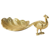 DECORATION, PEACOCK BRASS-COLOUR,