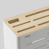 AVSTEGKnife holder, bamboo/white, 23 cm