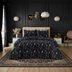 Midnight Bloom - Satin Bedsheet