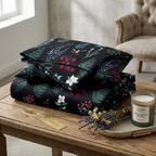 Midnight Bloom - Satin Bedsheet