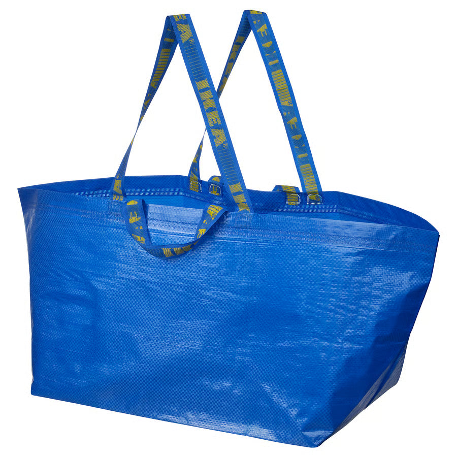 FRAKTA Carrier bag, large, blue, 55x37x35 cm/71 l