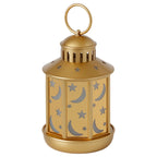 GOKVÄLLÅ LED lantern, battery-operated/brass-colour