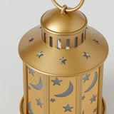 GOKVÄLLÅLED lantern, battery-operated/brass-colour