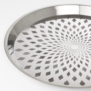 GOKVÄLLÅServing tray, metal silver-colour, 36 cm