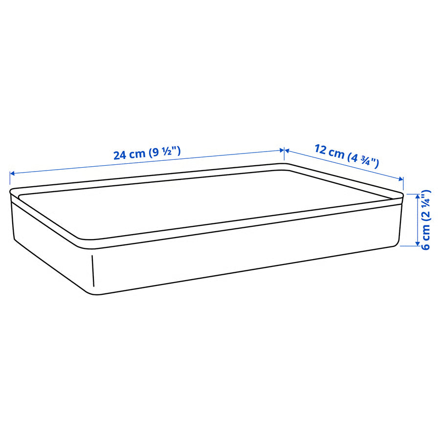 HARVMATTA Box with lid, light beige