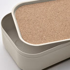 HARVMATTA Box with lid, light beige