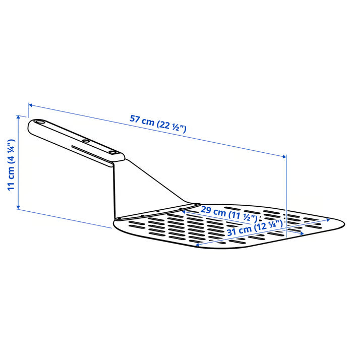 New HAVSTULPAN Pizza shovel, stainless steel/beech, 57 cm
