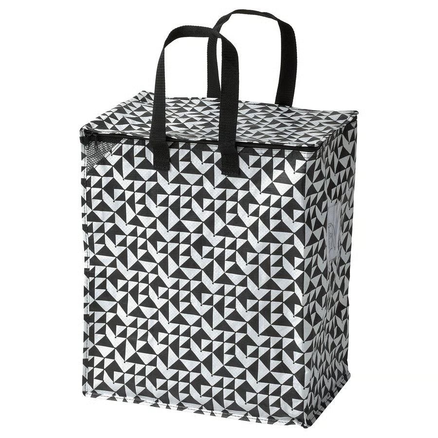 KNALLA Bag, black/white,47 l