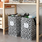 KNALLA Bag, black/white,47 l