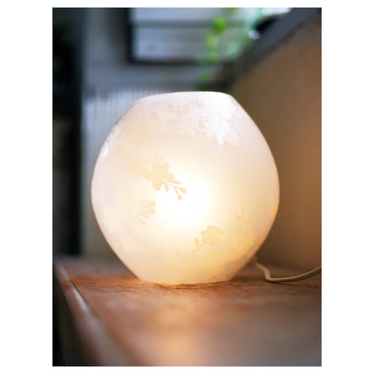 KNUBBIG

Table lamp, cherry-blossoms white