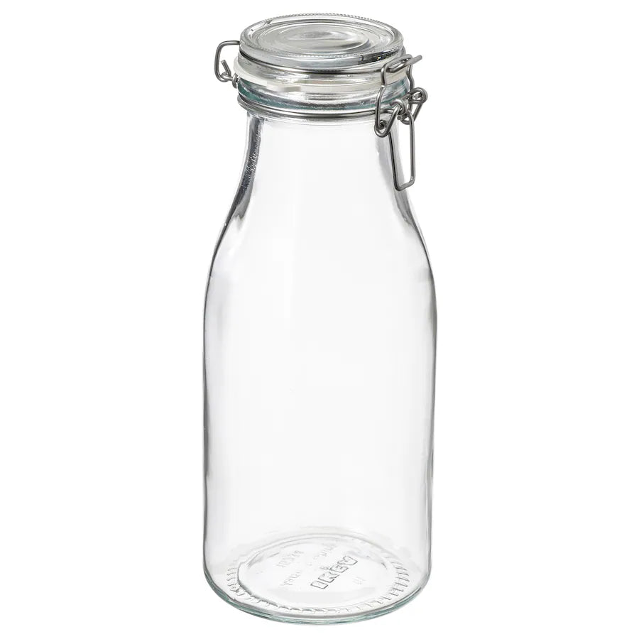 KORKEN Bottle shaped jar with lid,