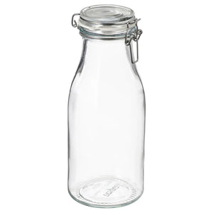 KORKENBottle shaped jar with lid,