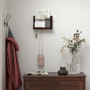 WALL ORGANIZER, DARK BROWN