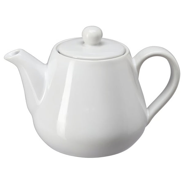 LYSRÄKA Teapot, white, 0.8 l