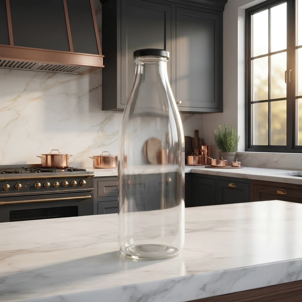 Homesop 1 Litre Glass Beverage Bottle