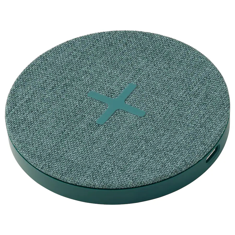 NORDMÄRKE Wireless charger, textile/green