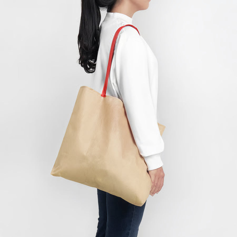 PLANTERING Carrier bag, light brown/red