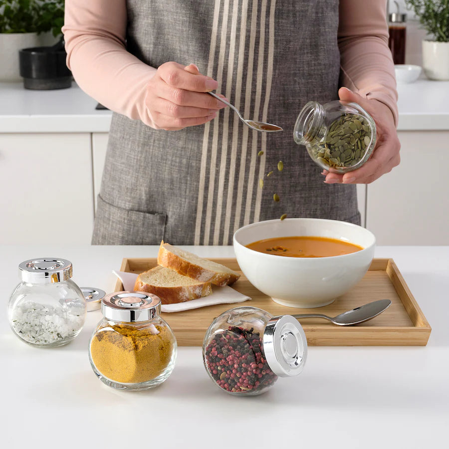 Coloured best sale spice jars