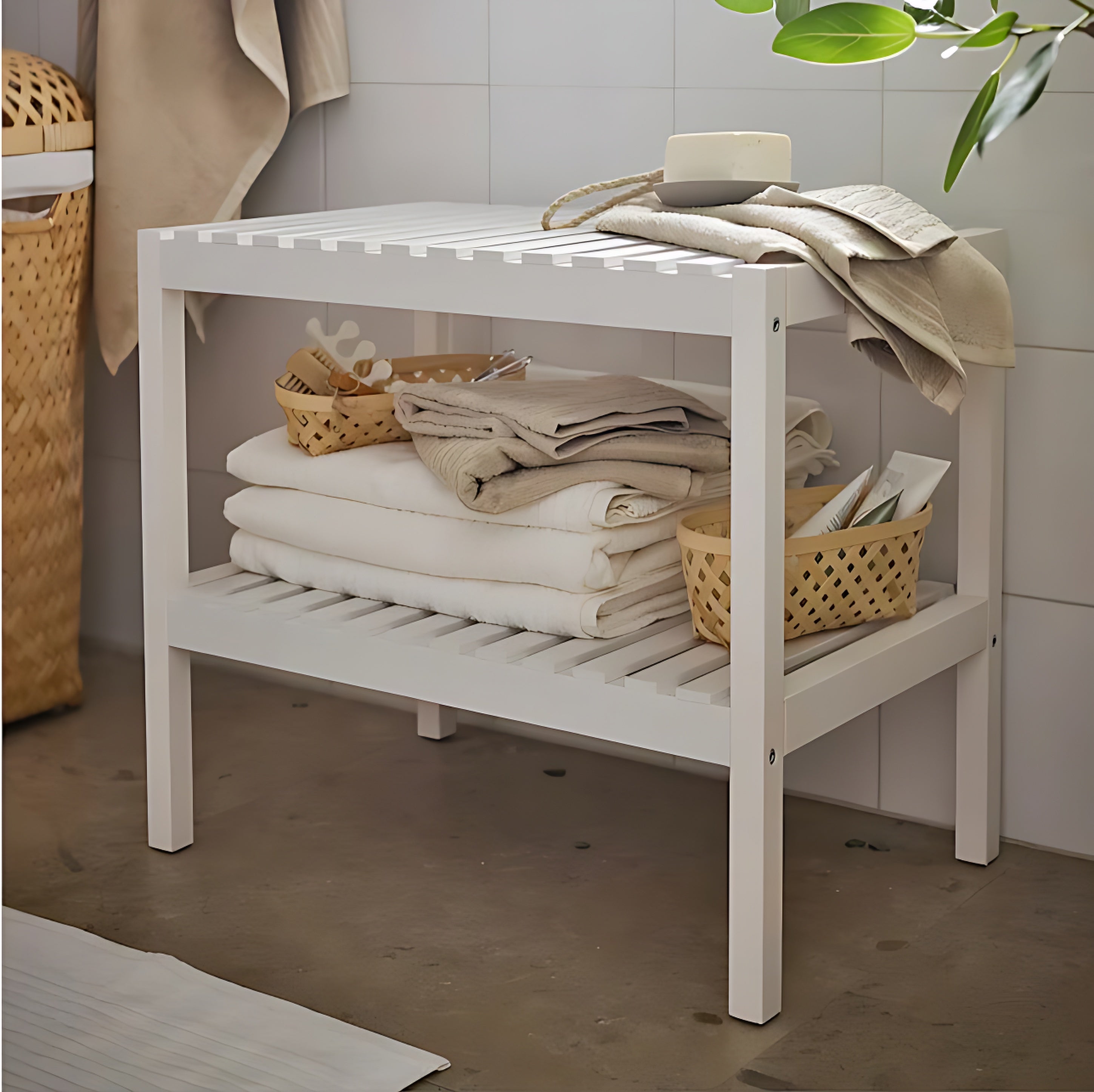 MUSKAN Bench, white