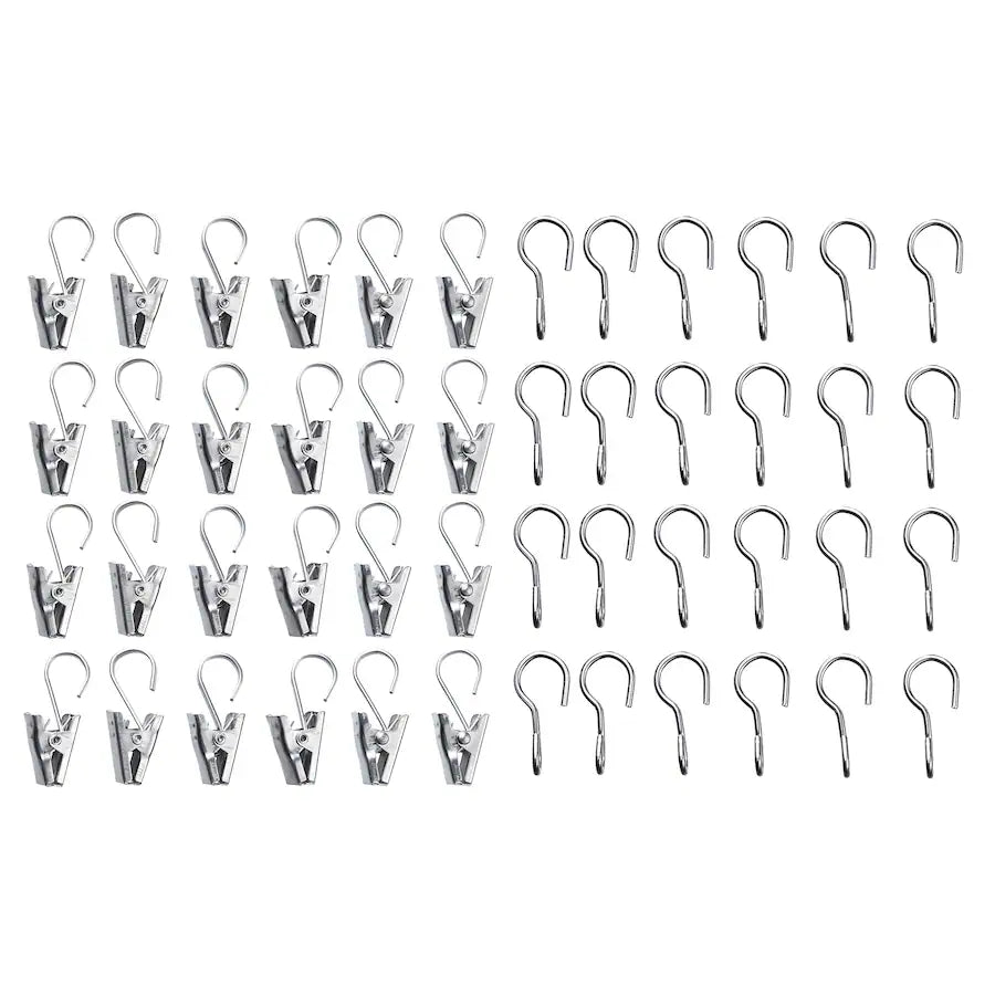 RIKTIG Curtain hook with clip, 24 pack