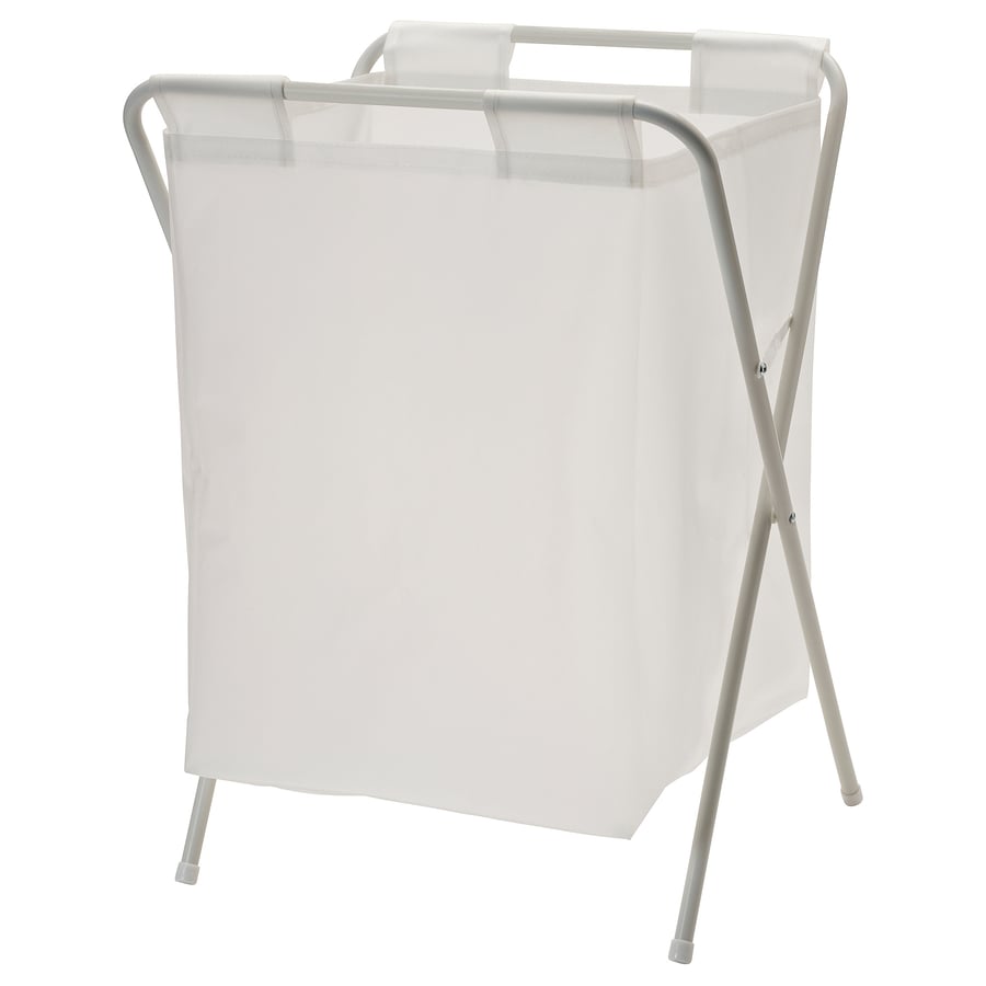 JÄLL Laundry bag with stand, white, 50 l