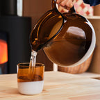 OMMJÄNGE
Jug, glass/brown, 2.7 l