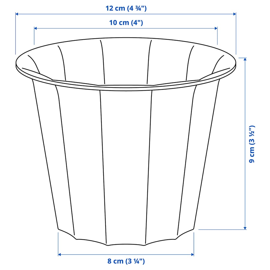 BUSKVERK Plant pot, in/outdoor grey, 9 cm