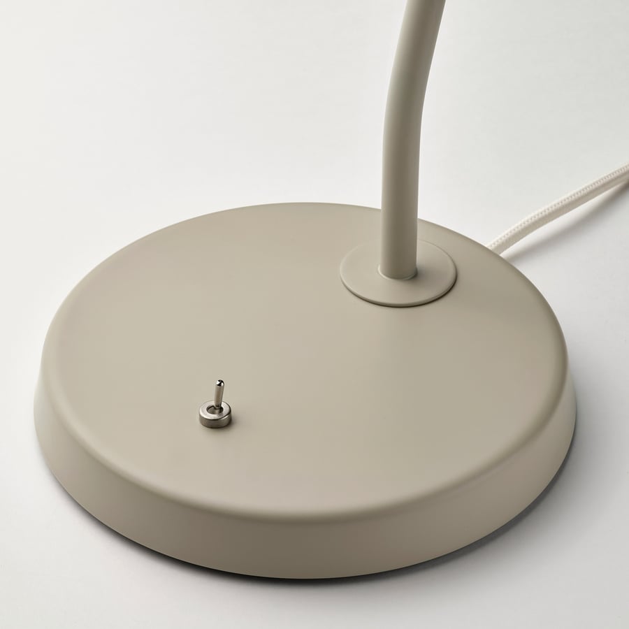 SJÖMAKT
Desk lamp, beige/ash