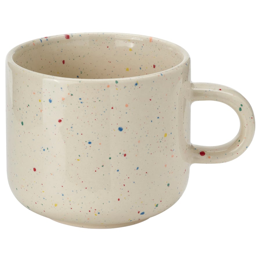 TOBISFISK
Mug, patterned/beige, 33 cl