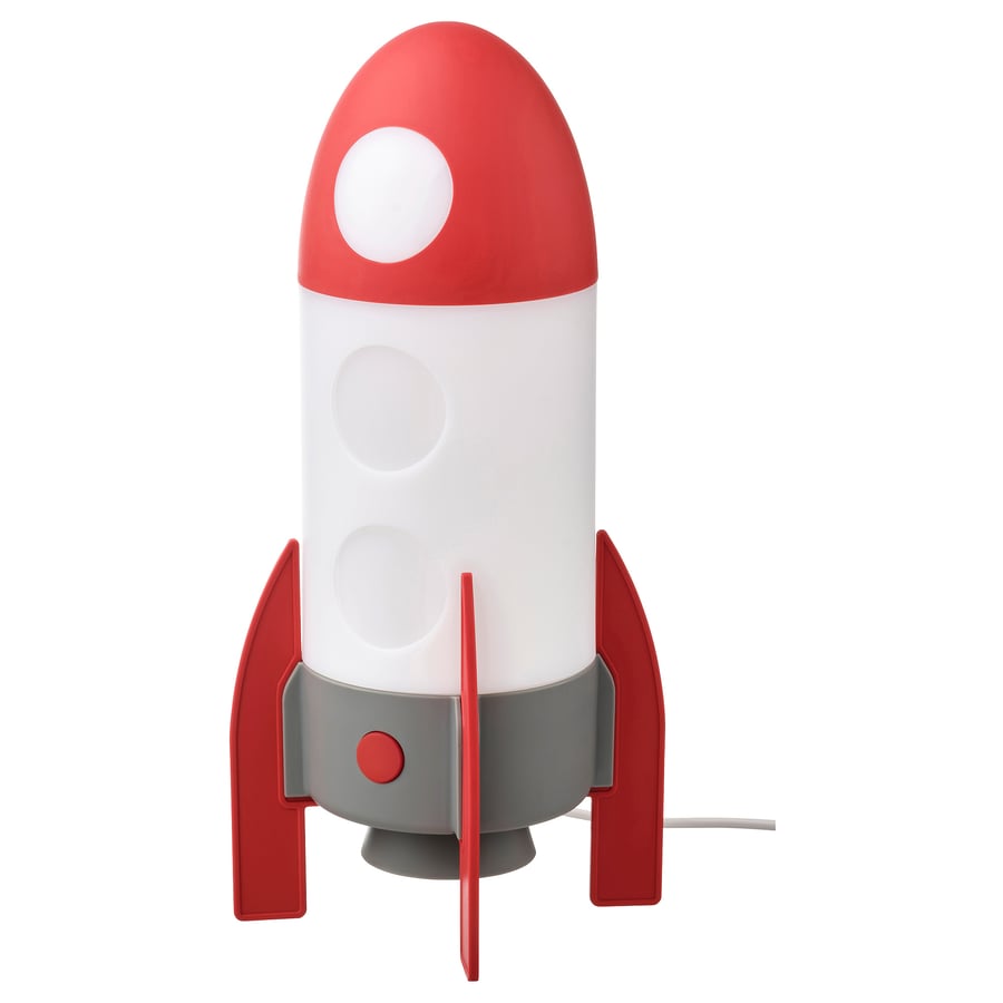 AFTONSPARV
LED table lamp, rocket/multicolour