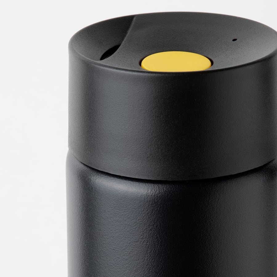 UNDERSÖKA
Insulated travel mug, black, 0.4 l