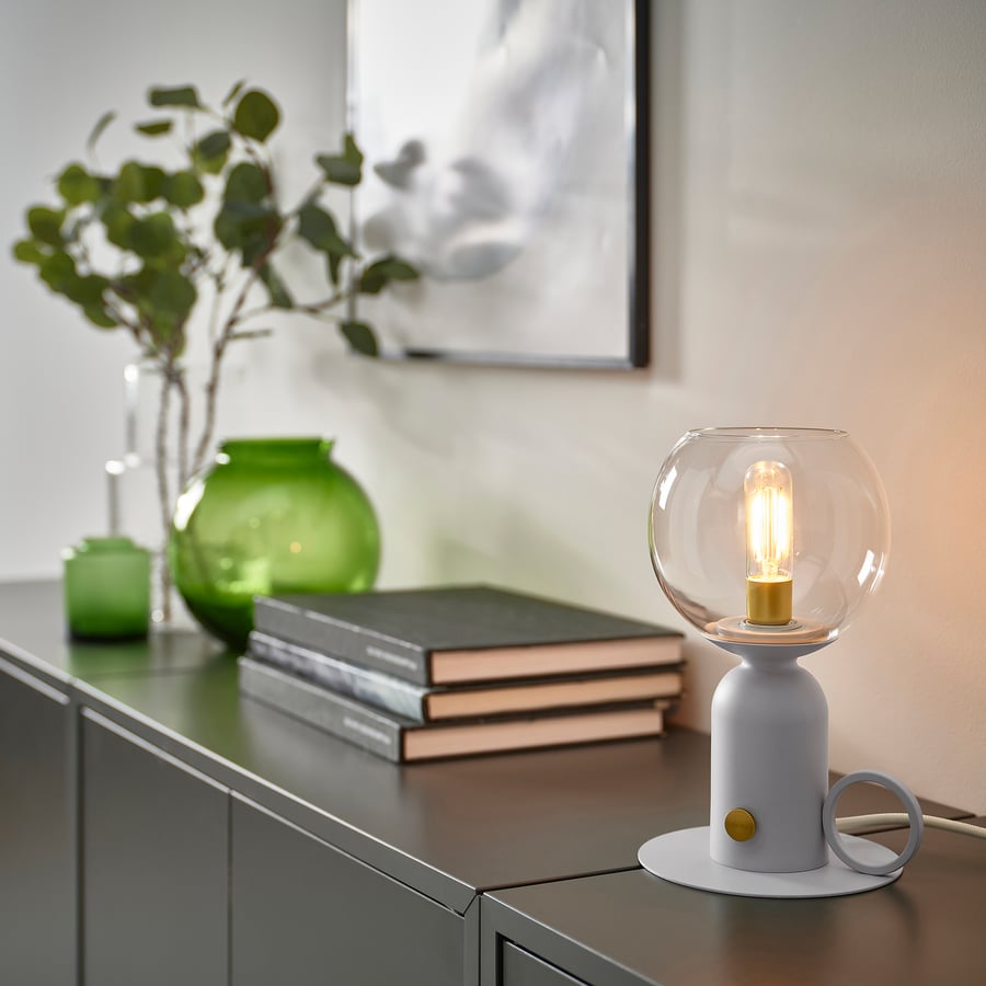 ÅSKMULLER
Table lamp, dimmable light grey