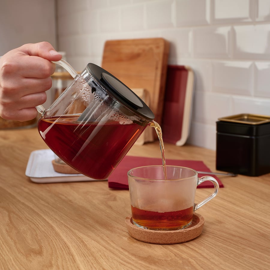 RIKLIG
Teapot, glass, 0.6 l