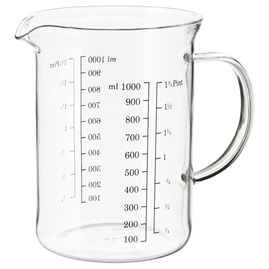 VARDAGEN
Measuring jug, glass, 1.0 l