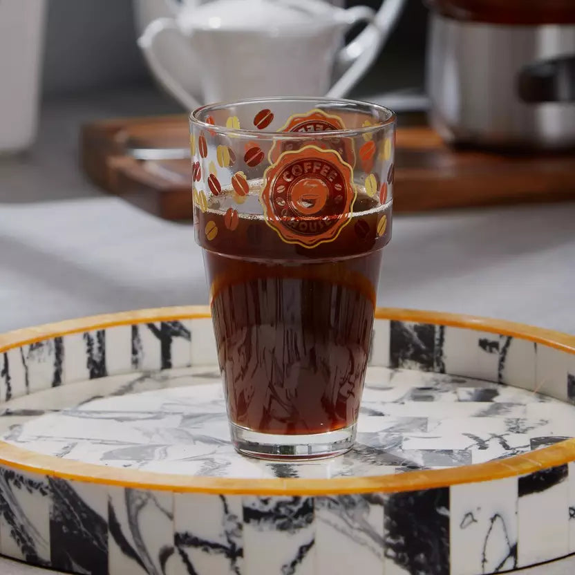 Stadium 3-Piece Royal Coffee Print Tumbler Set - 350 ml