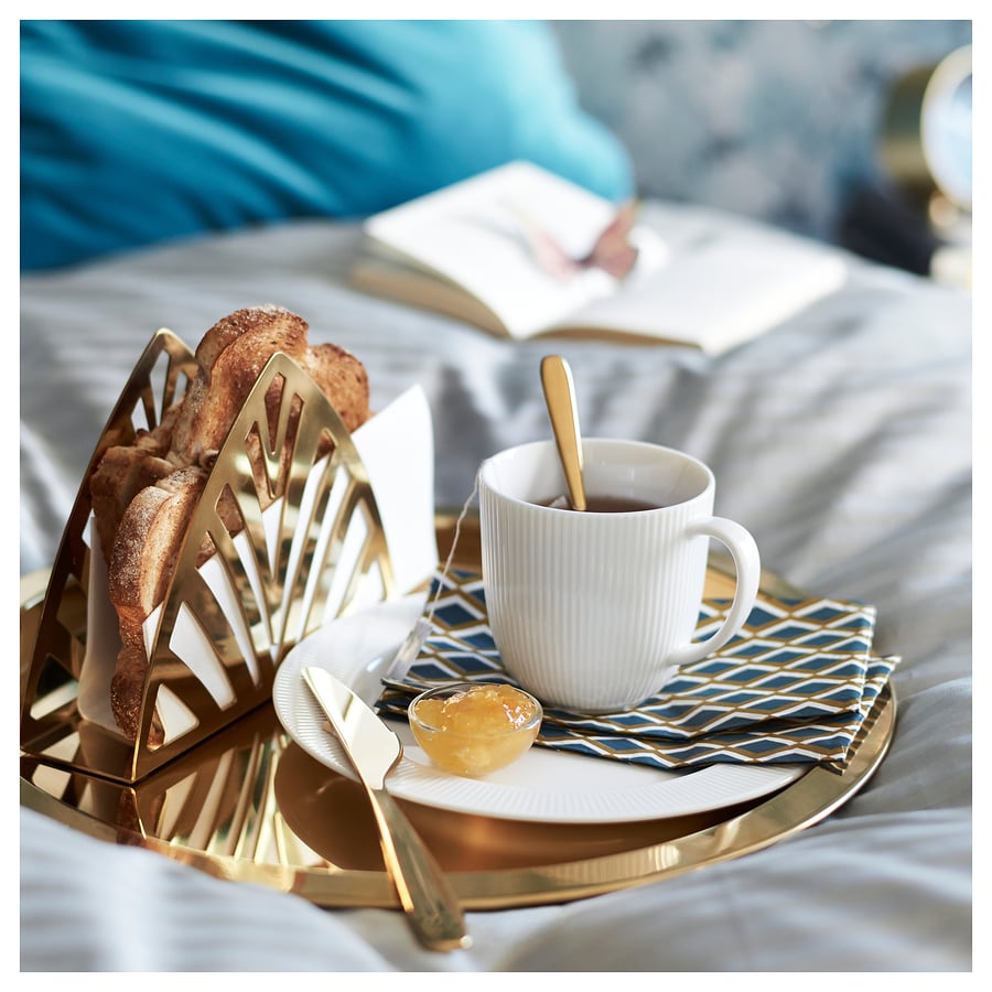 GLATTIS
Tray, brass-colour, 38 cm