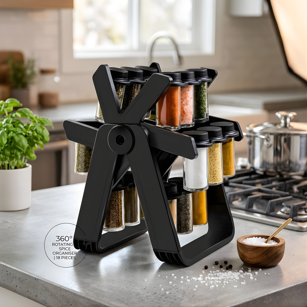 360 Rotating Spice Organiser - 18 Pieces