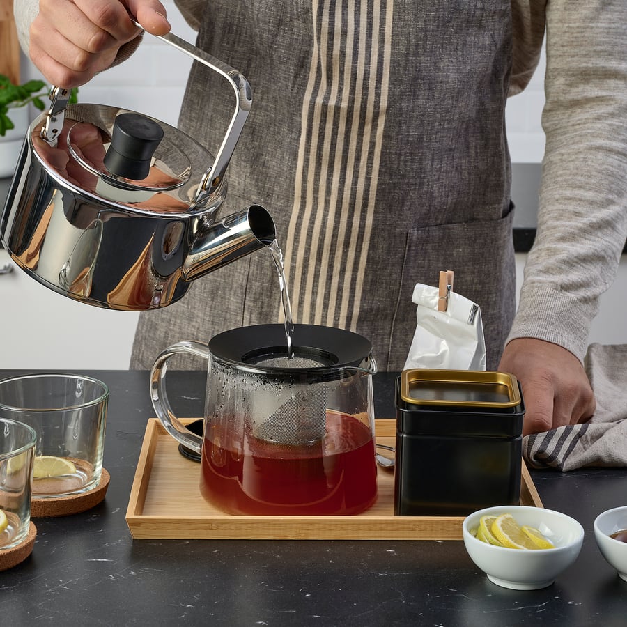 RIKLIG
Teapot, glass, 1.5 l