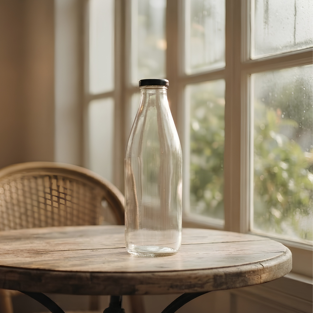 Clear Glass Milk Bottle - 1 Litre Homesop