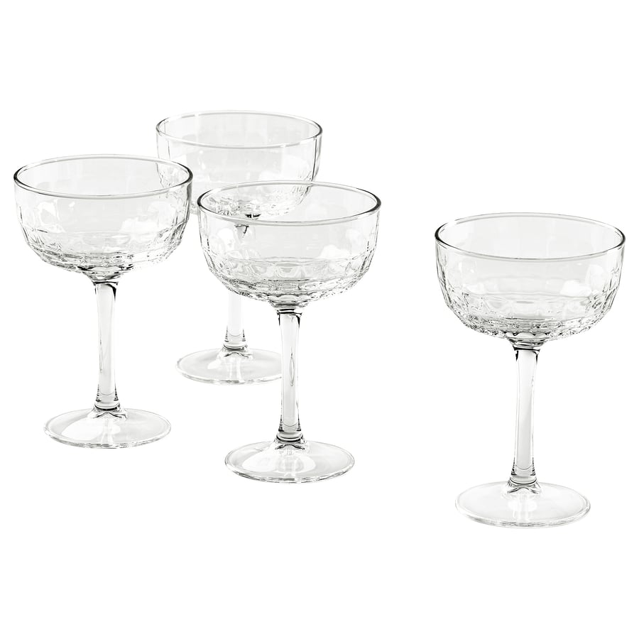 4x FRÖJDA Juice Glass, clear glass, 20 cl