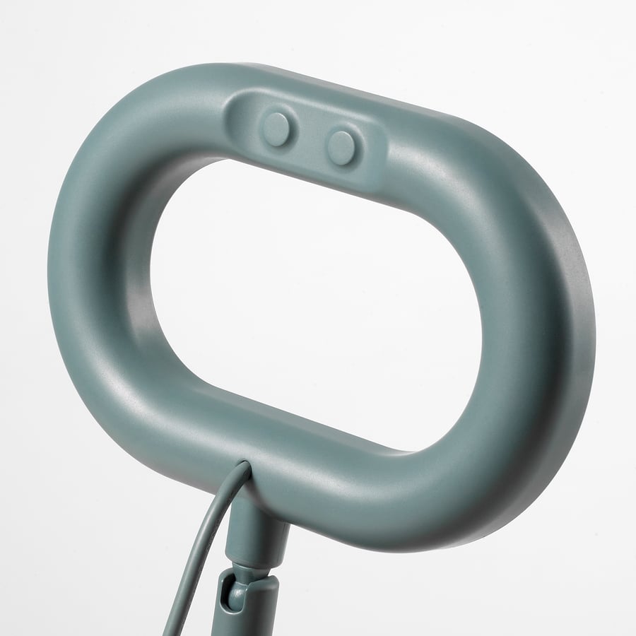 STÄNKREGN
LED ring lamp, dimmable/turquoise