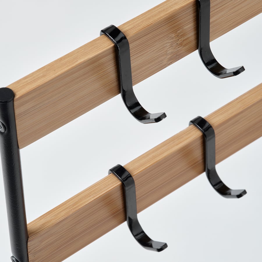 NÅLBLECKA
Utensil rack, metal/bamboo for kitchen countertop