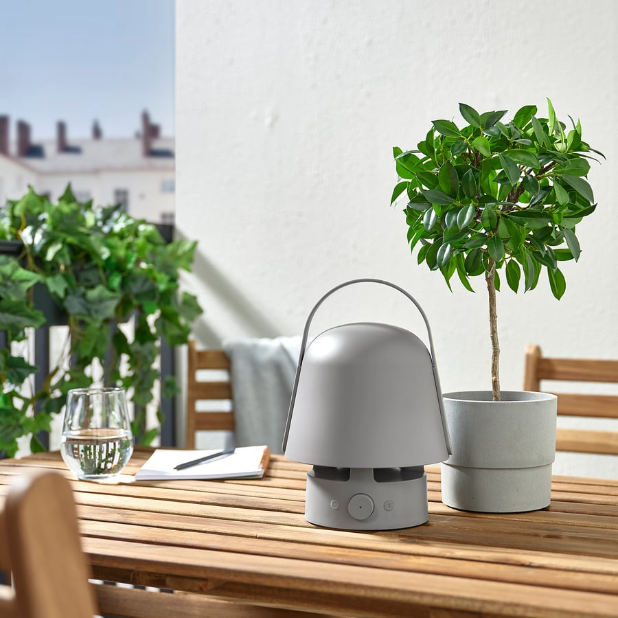 VAPPEBY
Bluetooth speaker lamp, outdoor/blue