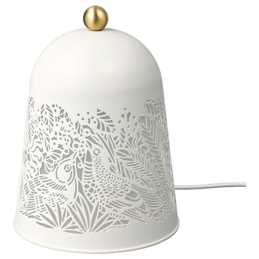 SOLSKUR
LED table lamp, brass/nickel-plated