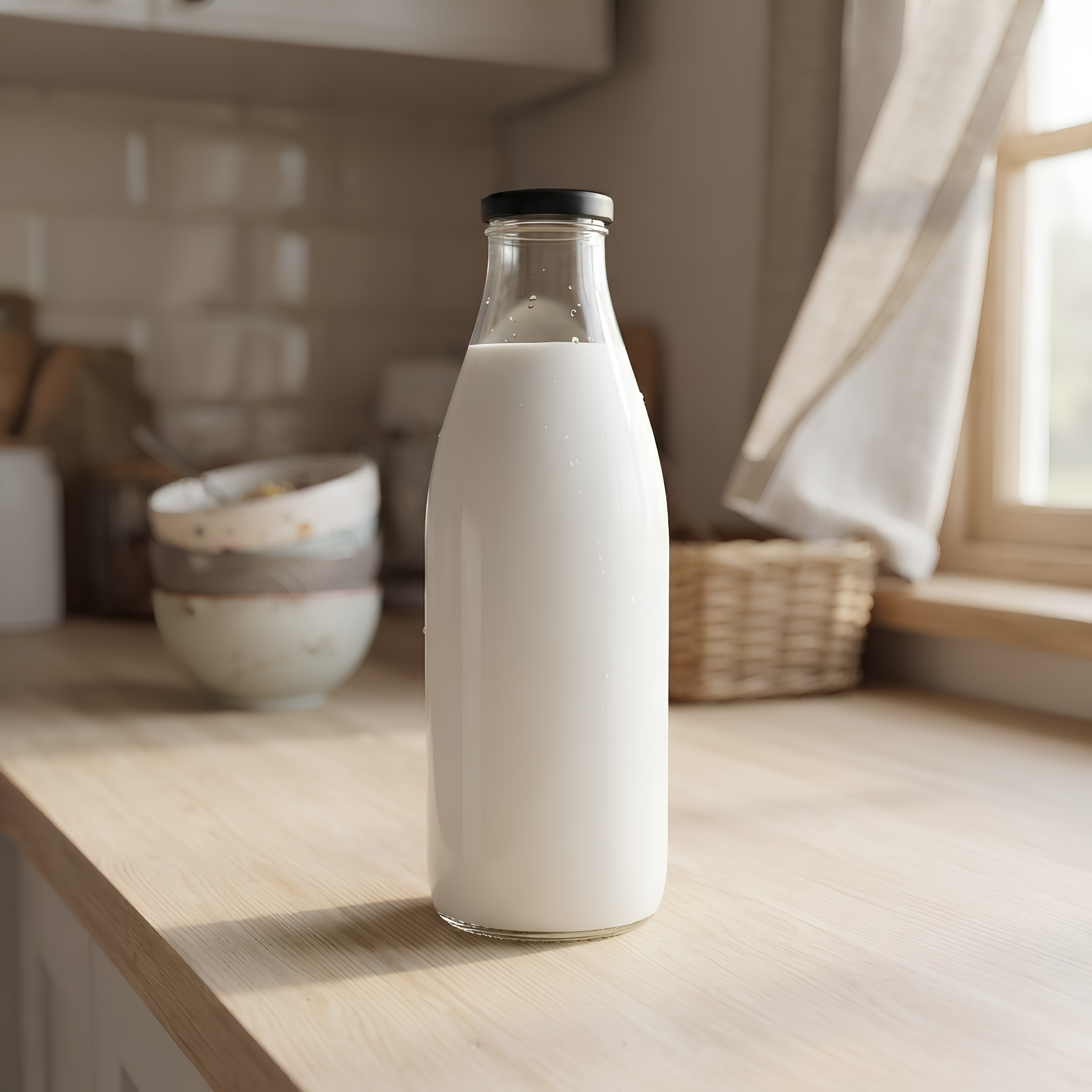 Homesop 1 Litre Glass Beverage Bottle