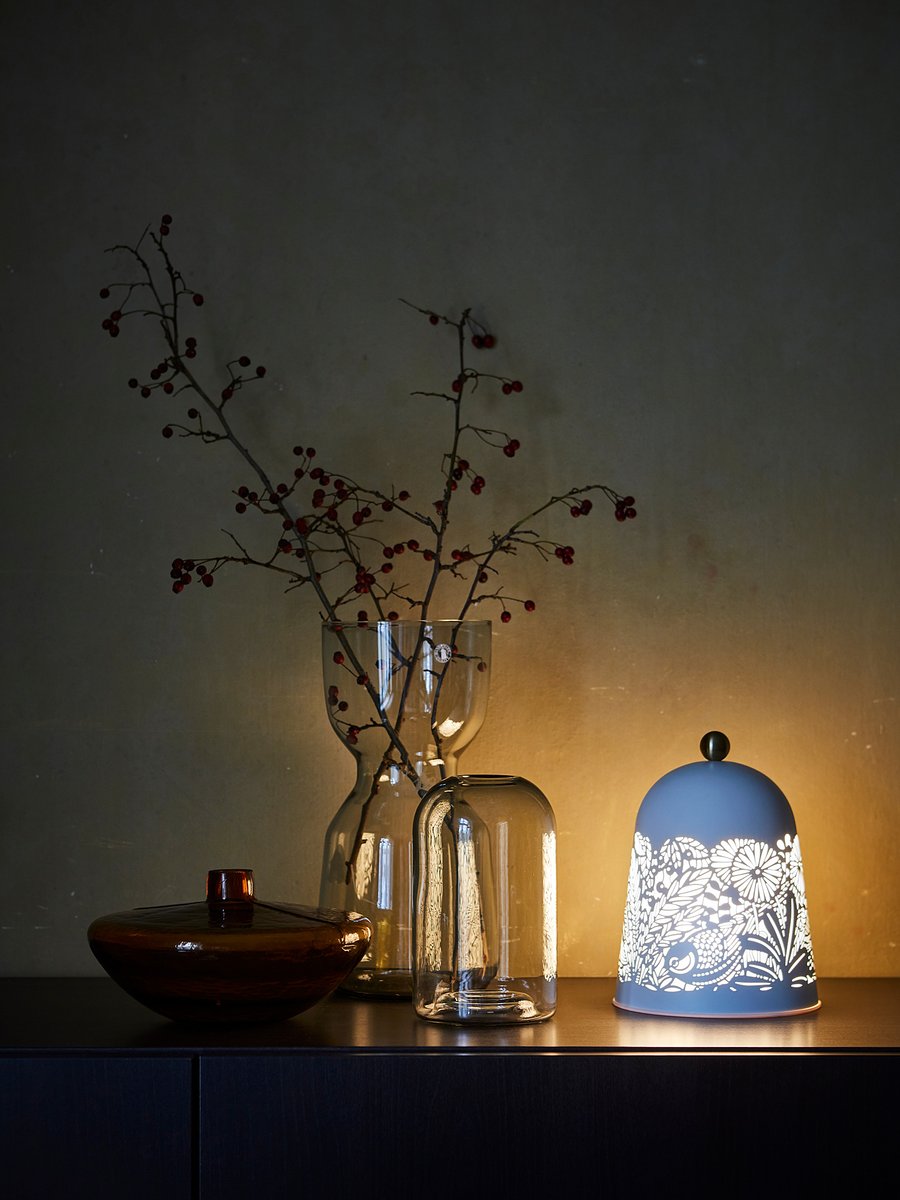 SOLSKUR
LED table lamp, brass/nickel-plated