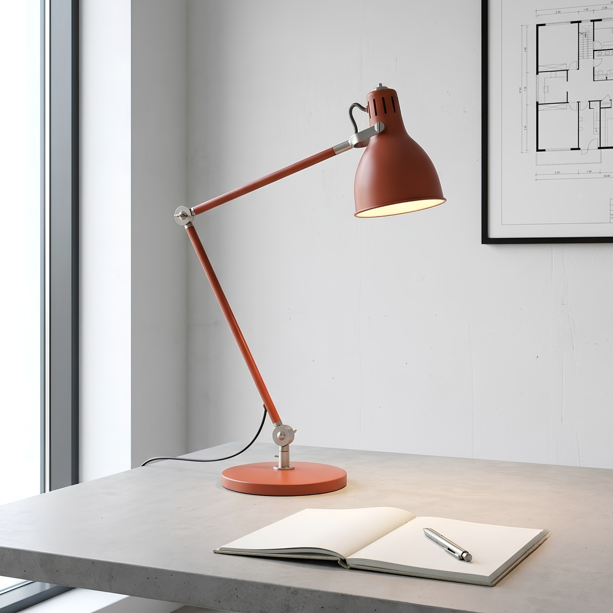 Aröd Work Lamp Red/Silver