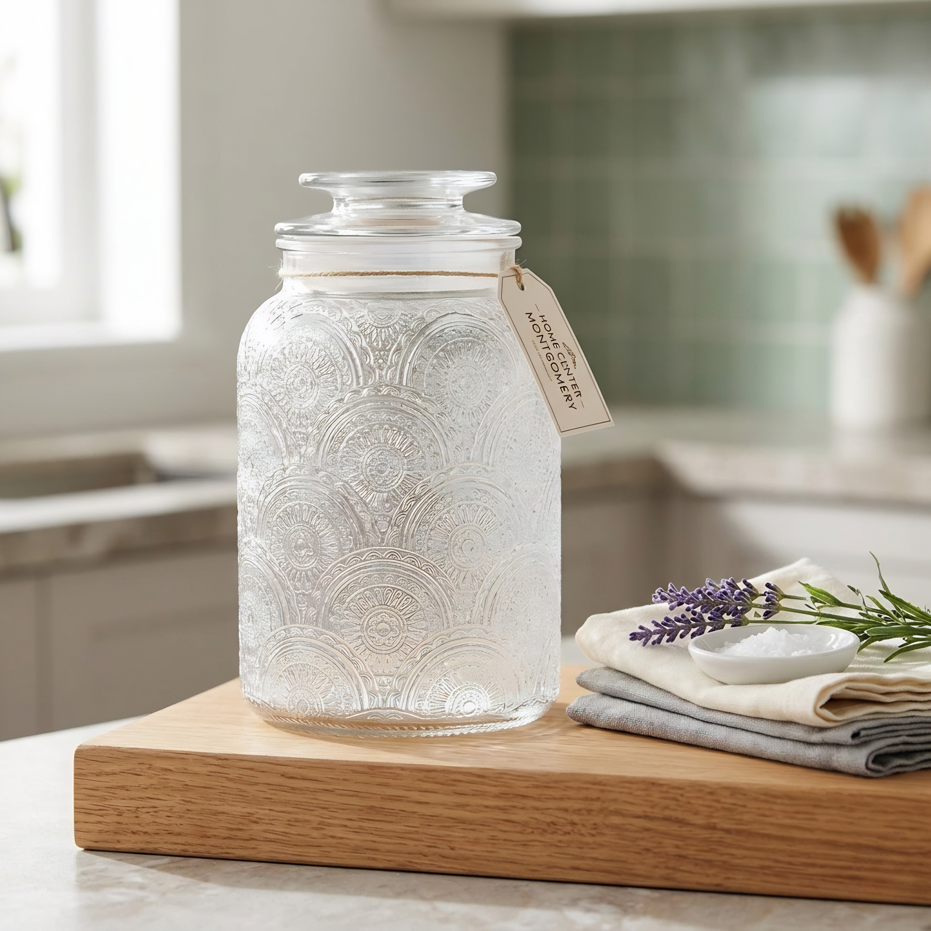 Montgomery Textured Jar with Lid - 1.23 L